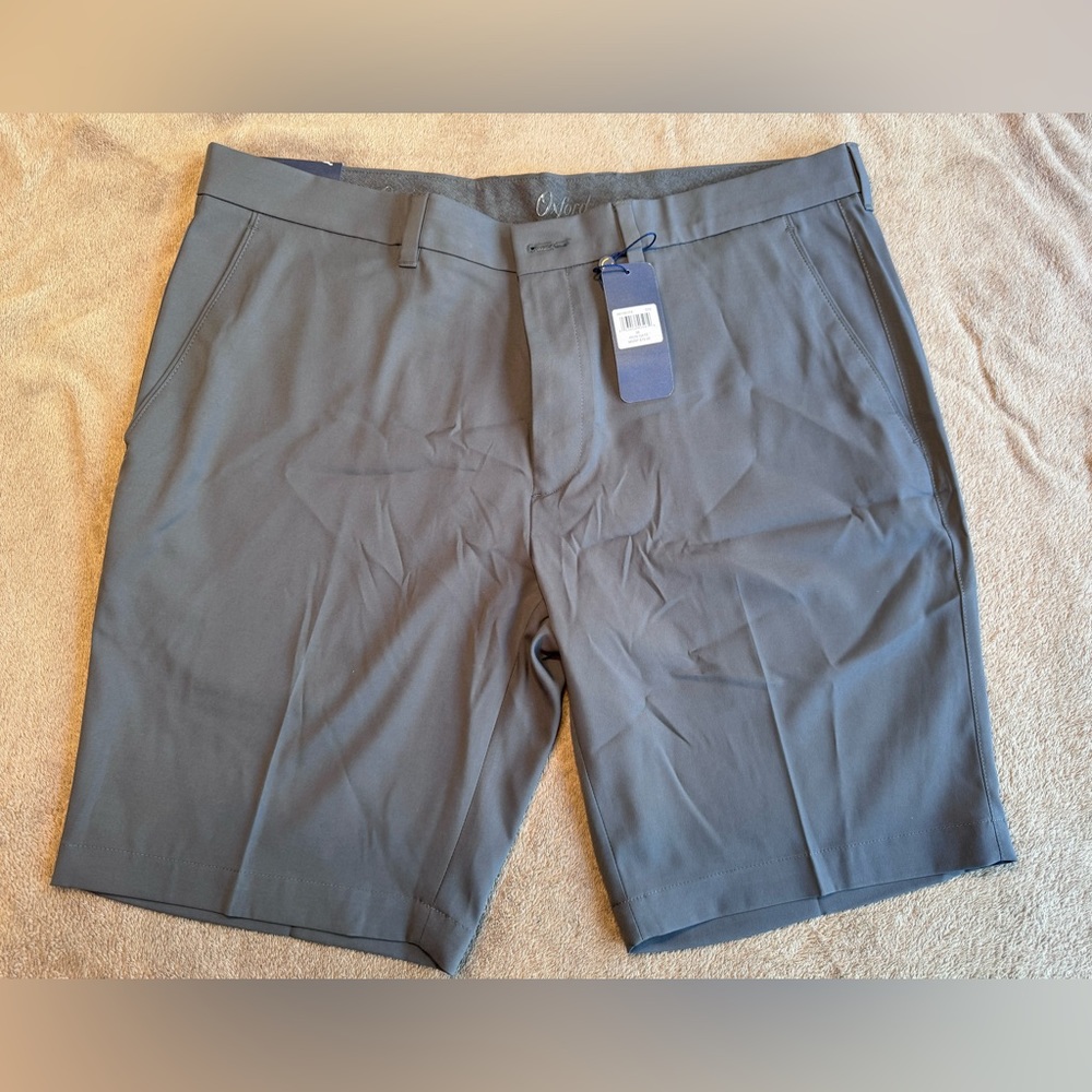 Oxford Dark Gray Men’s Flat Front Golf Short NWT